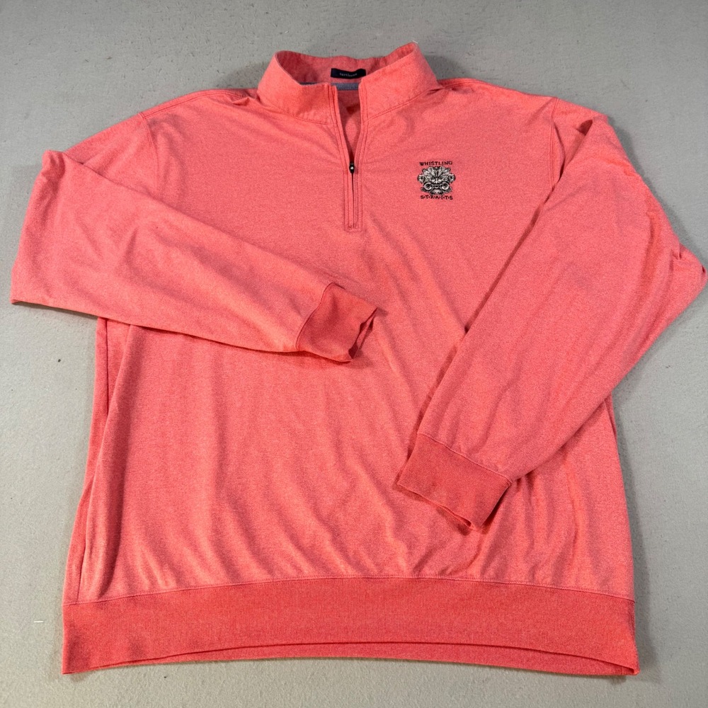 Turtleson Whistling Straits Mens XXL 1/4 Zip Pullover Coral Heather Performance